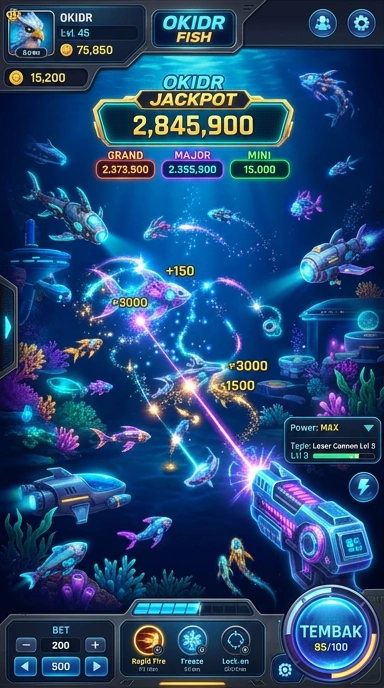 Screenshot fitur pencarian pintar di okidr untuk menemukan aplikasi.